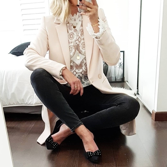 NEW Girlie Glam White Lace Cotton Top Long Sleeve White Retro Vintage - Picture 2 of 15